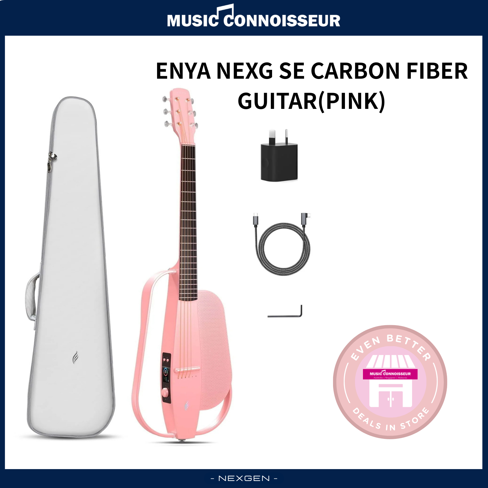 ENYA NEXG SE Carbon Fiber Guitar (Pink) – Music Connoisseur (M ENYA NEXG SE Carbon Fiber Guitar (Pink) – Music Connoisseur (M