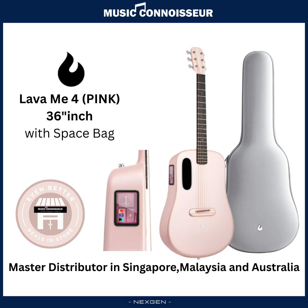 LAVA ME 4 Carbon 36" with Space Bag (Pink)
