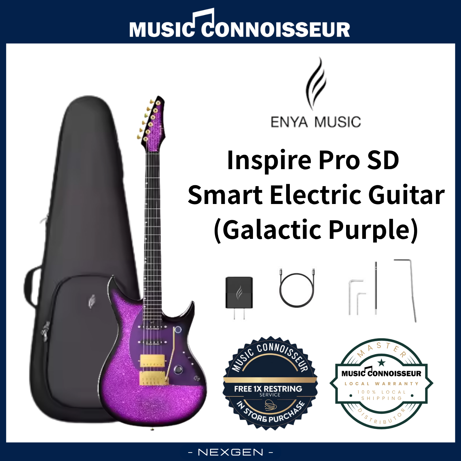 ENYA Inspire Pro SD Smart Electric Guitar (Galactic Purple