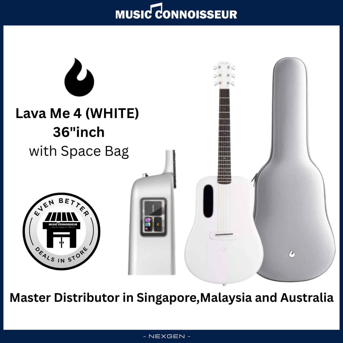 LAVA ME 4 Carbon 36" with Airflow Bag (White)