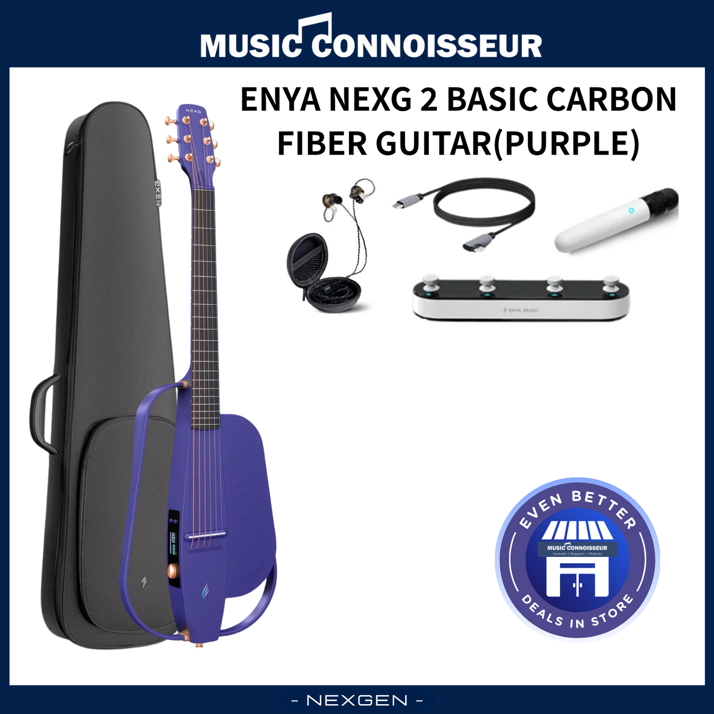 ENYA NEXG 2 Basic Carbon Fiber Guitar (Purple)