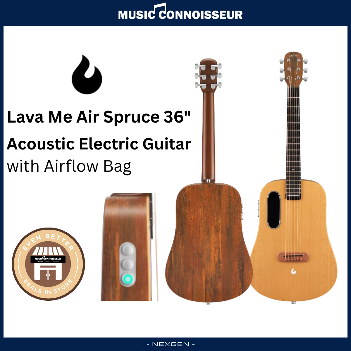 LAVA ME AIR Spruce (Woodgrain Brown & Burlywood) – Music 