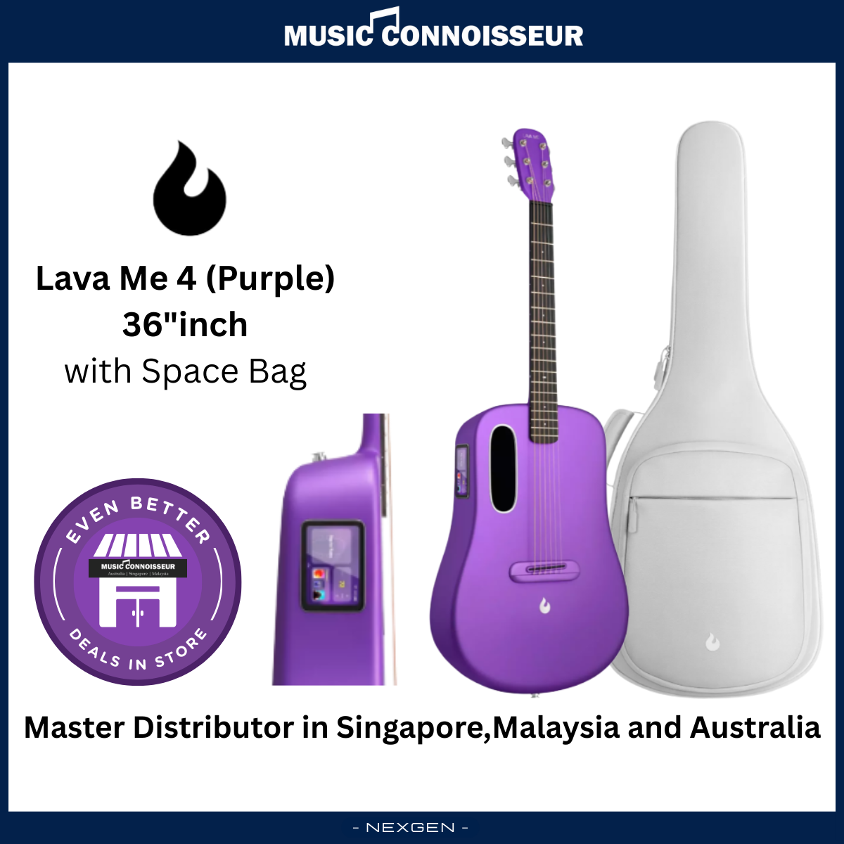 LAVA ME 4 Carbon 36" with Space Bag (Purple)