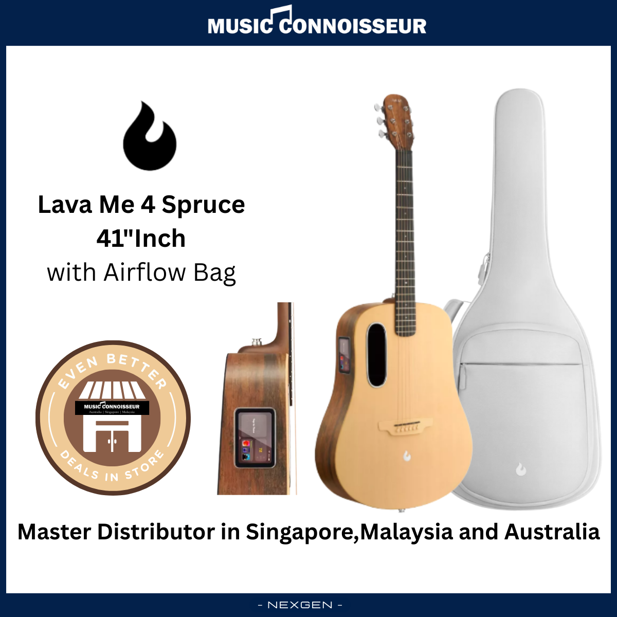 LAVA ME 4 Spruce 41" with Airflow Bag (Woodgrain Brown & Burlywood)