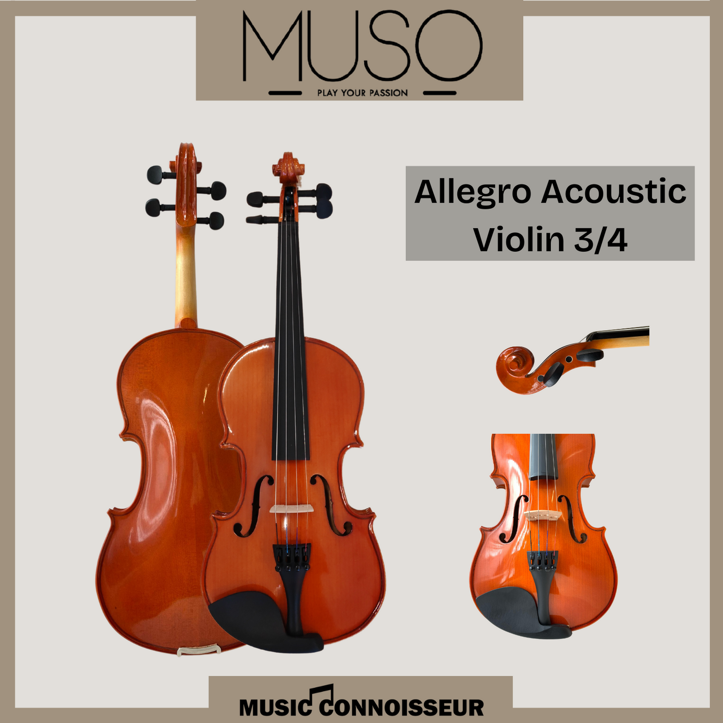 MUSO Allegro 3/4 Acoustic Violin