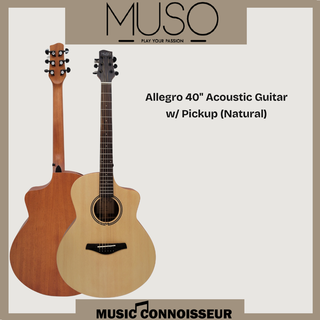MUSO Allegro 40" Acoustic Guitar w/ Pickup (Natural)