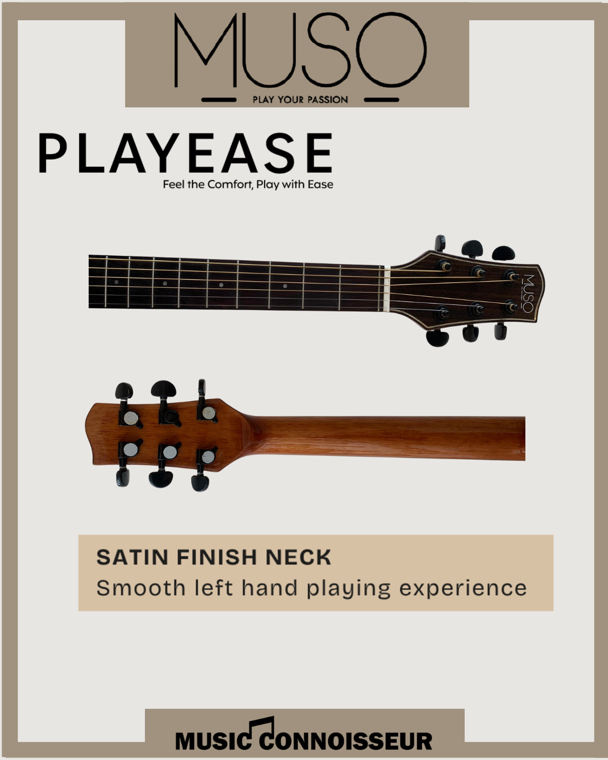 MUSO Virtuoso 40" Acoustic Guitar w/ Pickup (Walnut)