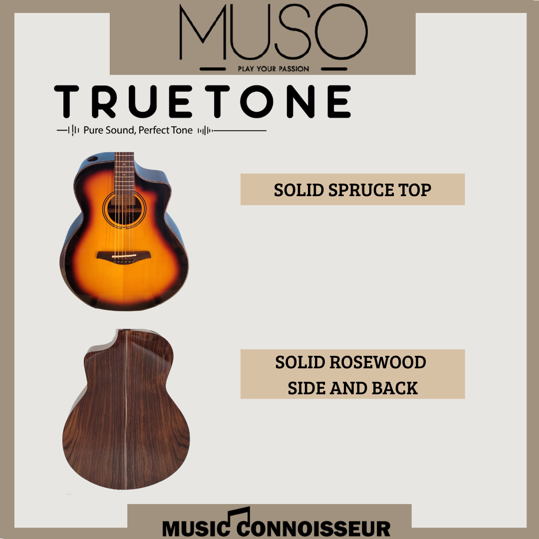 PX Maestro 40" Acoustic Guitar w/ Pickup (Sunburst)