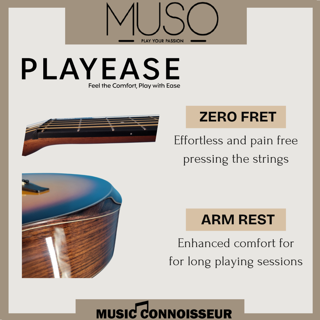 PX Maestro 40" Acoustic Guitar w/ Pickup (Sunburst)