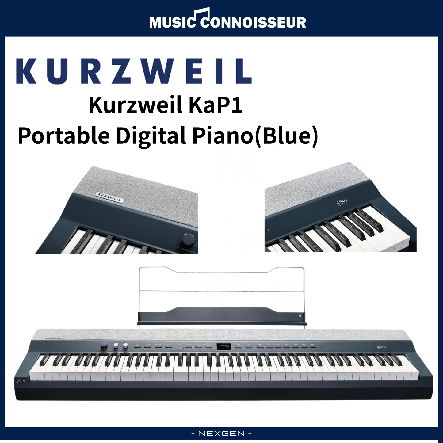 Kurzweil KaP1 Portable Digital Piano (Blue)