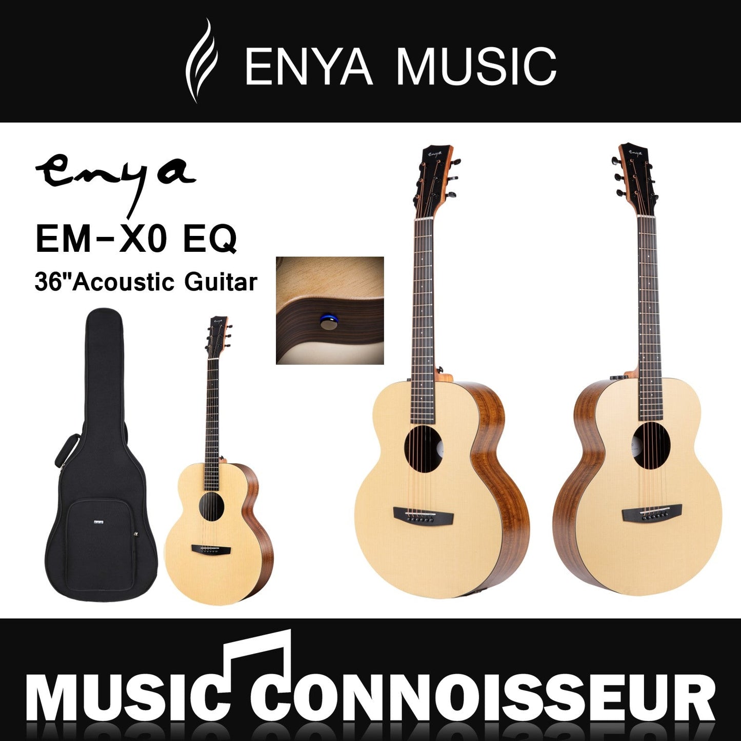 ENYA EM-X0 36" EQ Acoustic Guitar