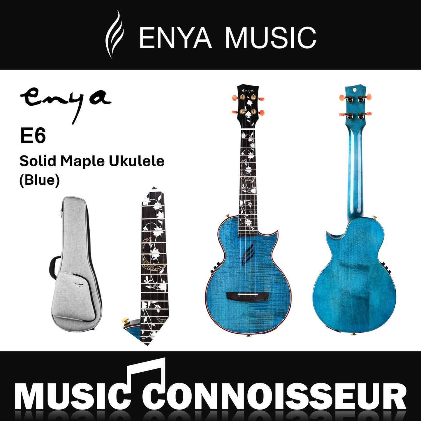 ENYA E6 Solid Maple Ukulele (Blue)