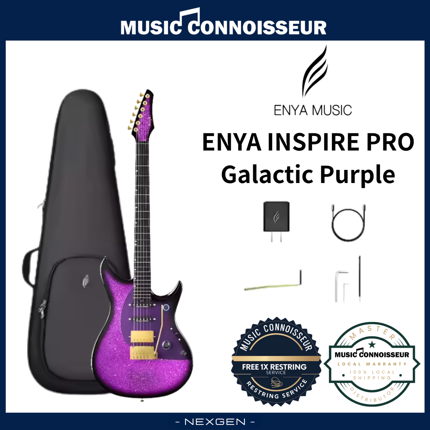 ENYA Inspire Pro Smart Electric Guitar (Galactic Purple)