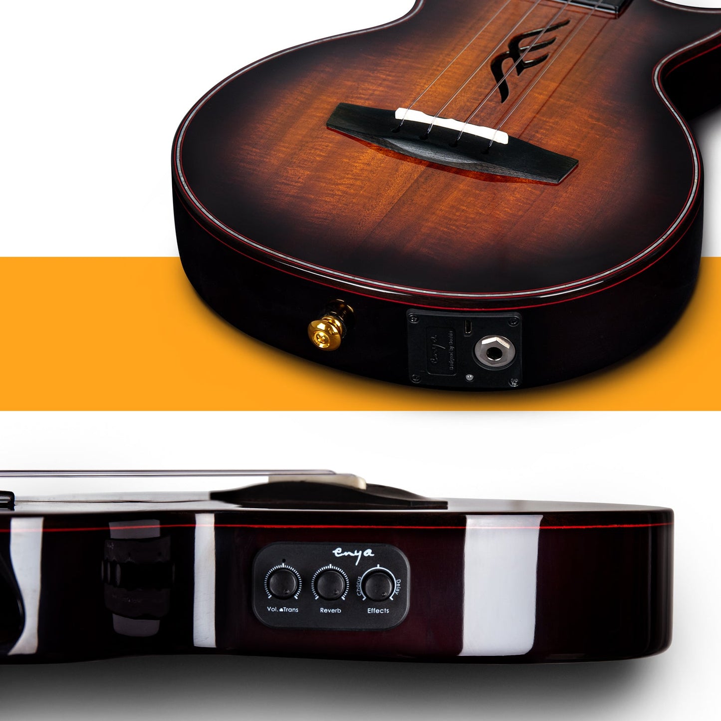 ENYA E6 FE Solid Acacia Ukulele