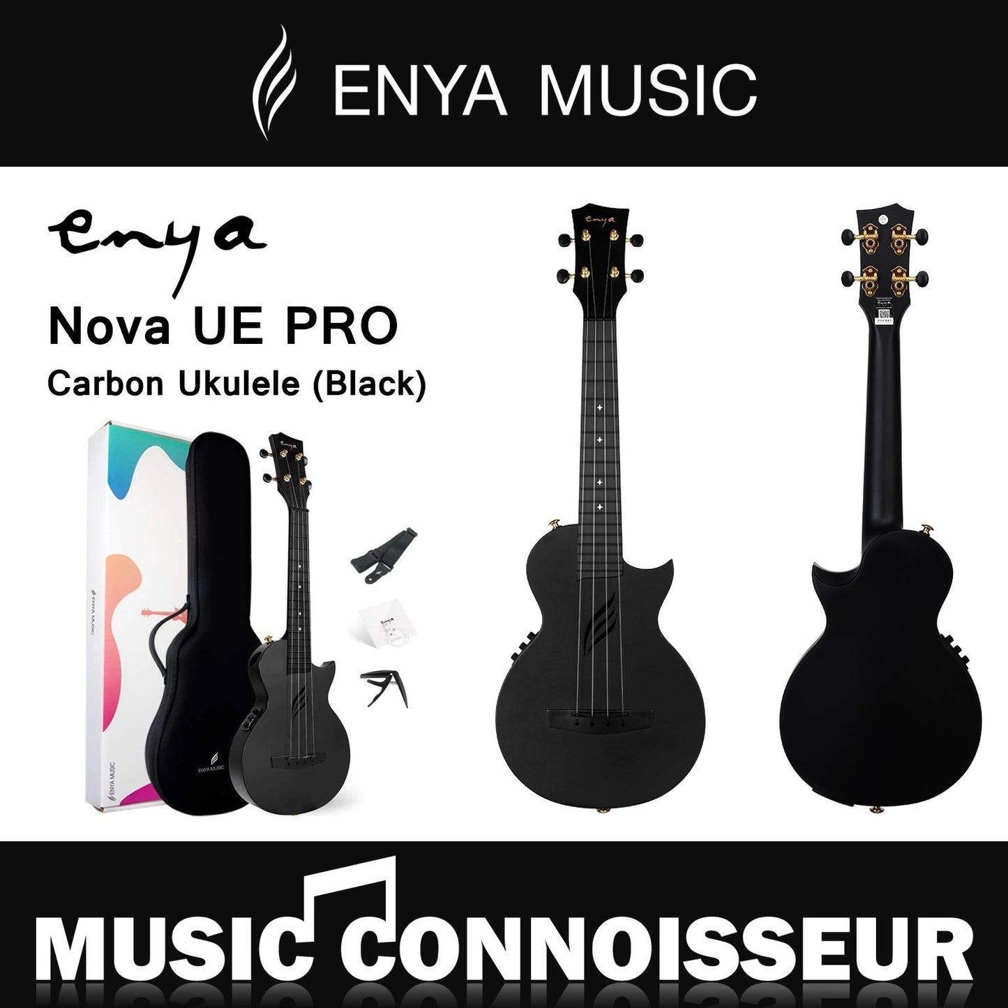 ENYA NOVA UE PRO Carbon Ukulele Black