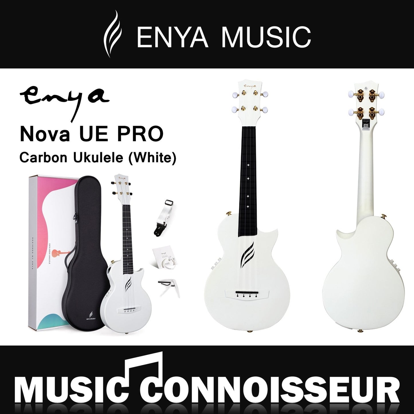 ENYA NOVA UE PRO Carbon Ukulele White