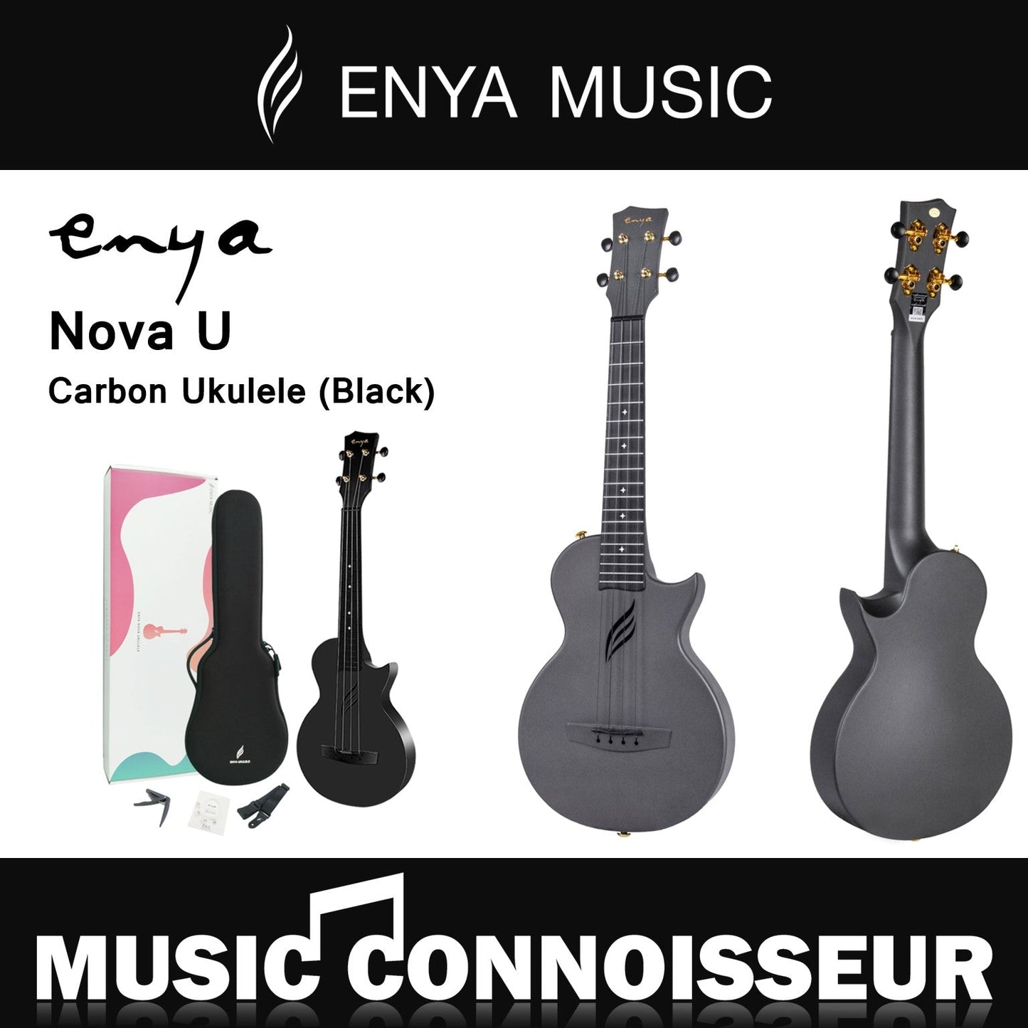 ENYA NOVA U Carbon Ukulele Black