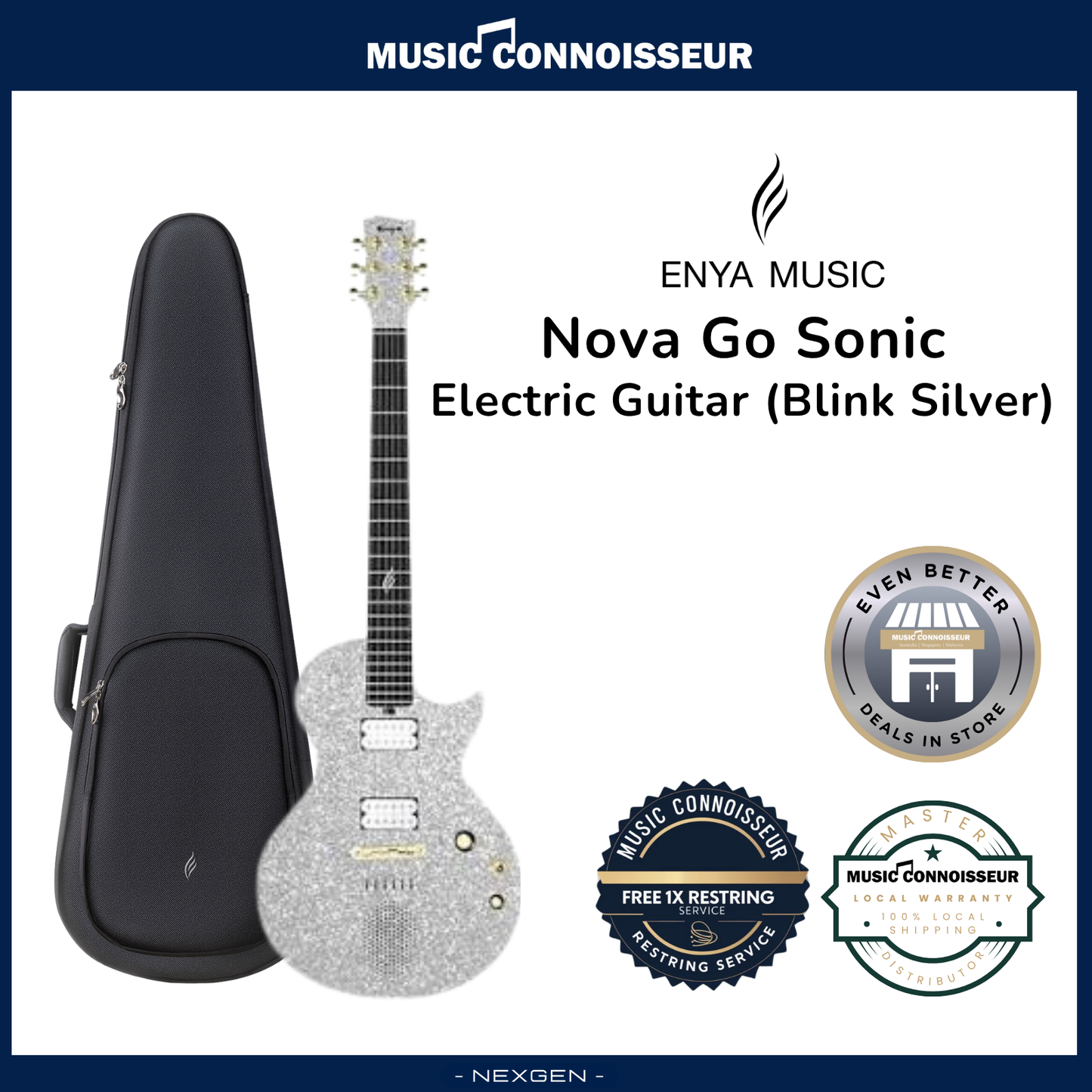 ENYA NOVA GO Sonic Electric Guitar (Blink Silver)