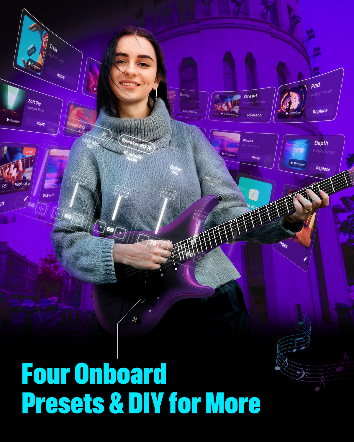 ENYA Inspire Smart Electric Guitar (Royal Purple)