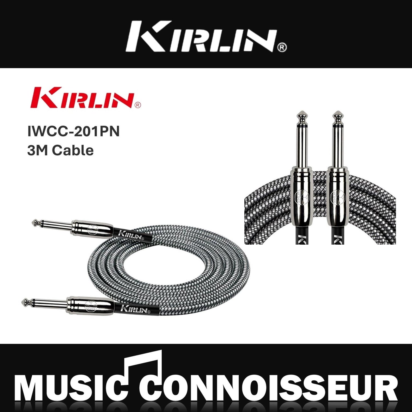 Kirlin IWCC-201PN-3M Cable (Black Cable)