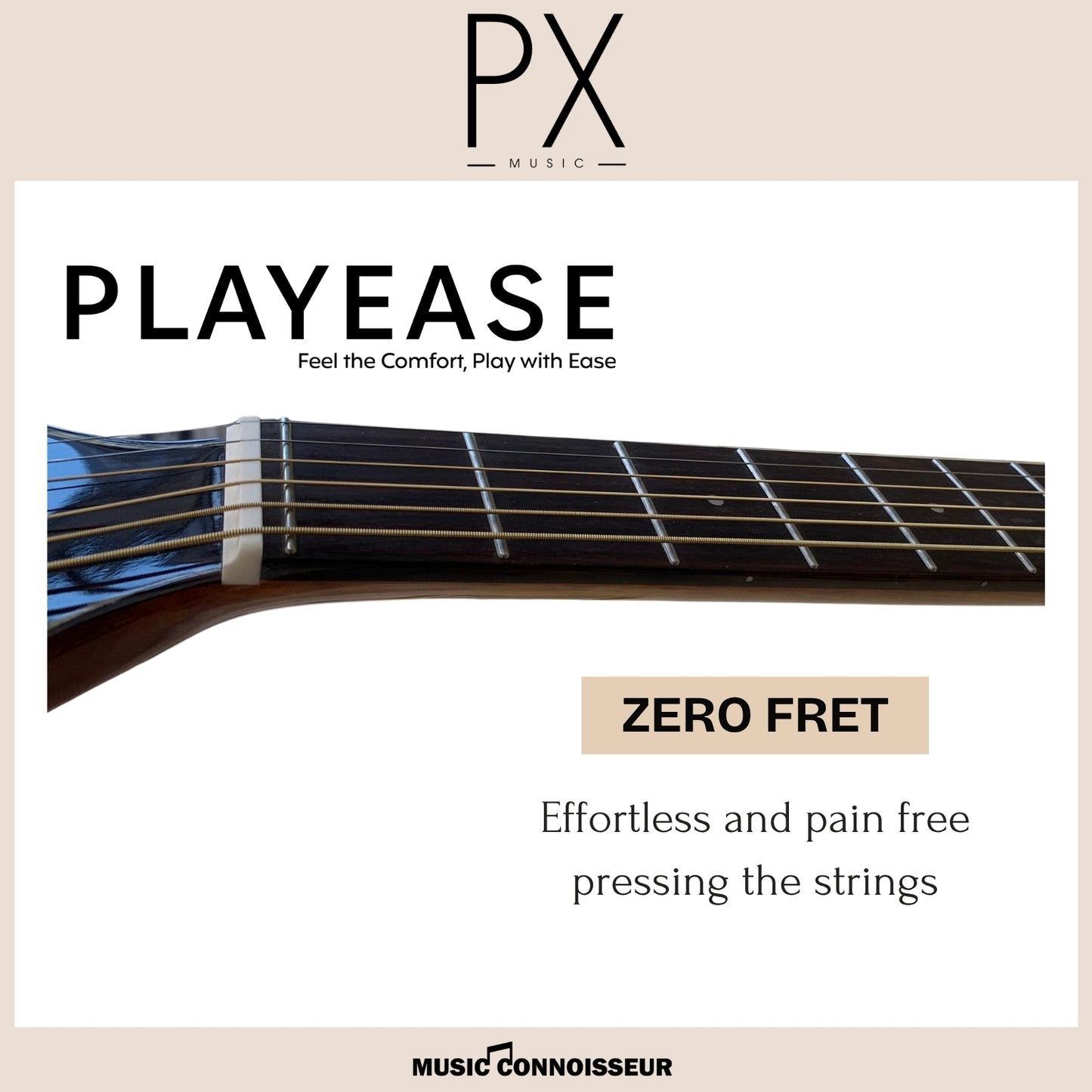 PX Virtuoso 40" Acoustic Guitar w/ Pickup (Walnut)