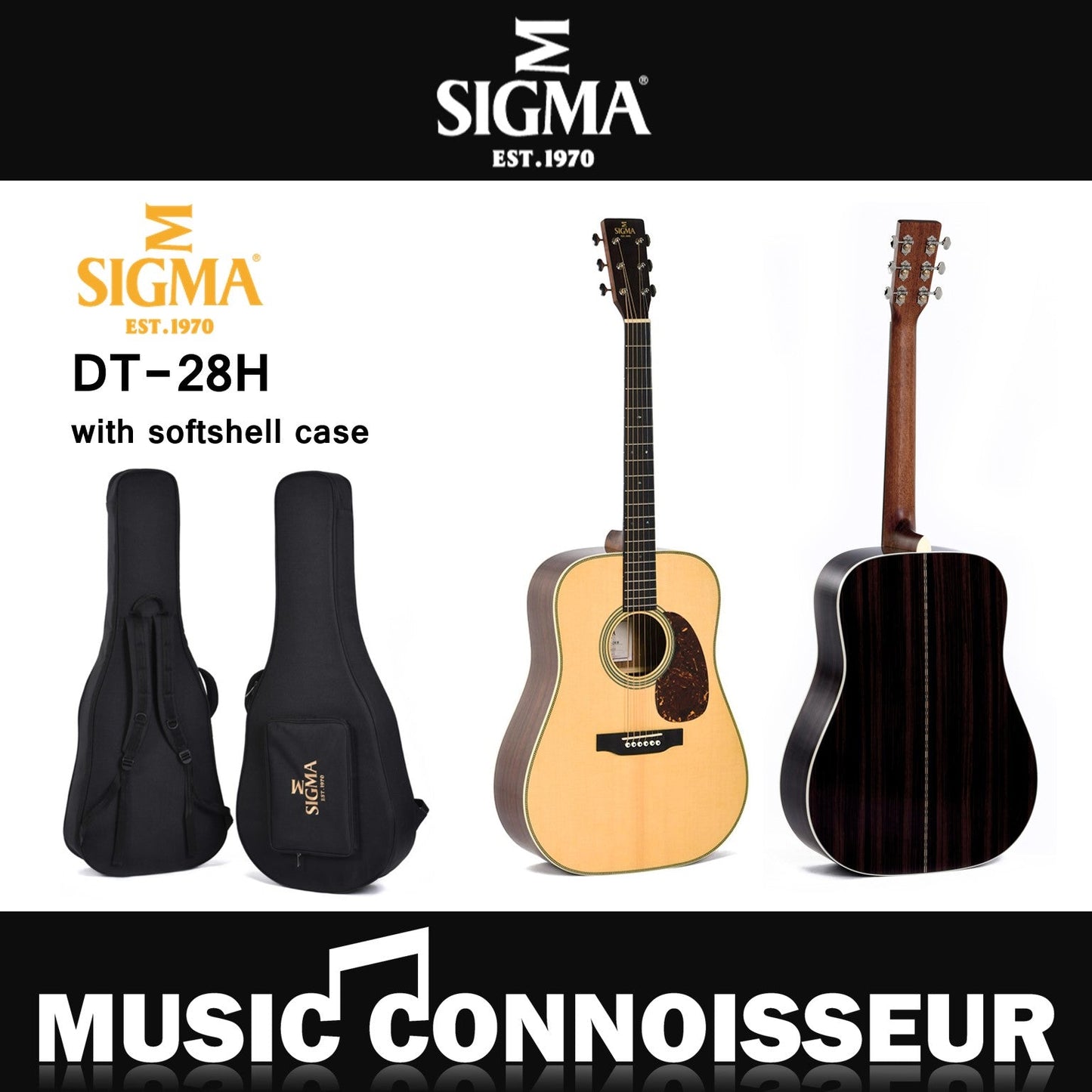 Sigma DT-28H Acoustic Guitar W/CASE