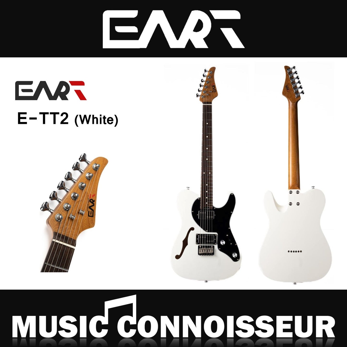EART E-TT2 Electric Guitar (White)