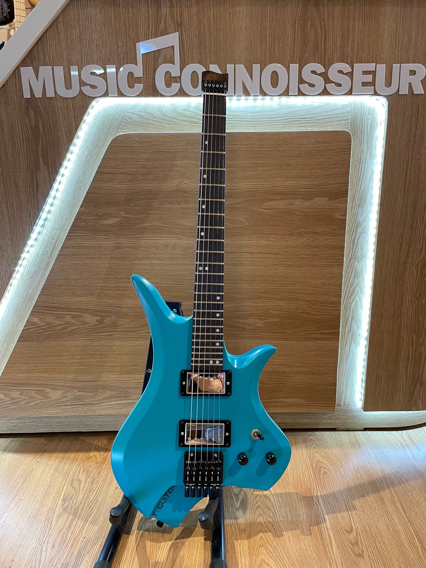 T Guitar Volt Headless Travel Electric Guitar (Blue)