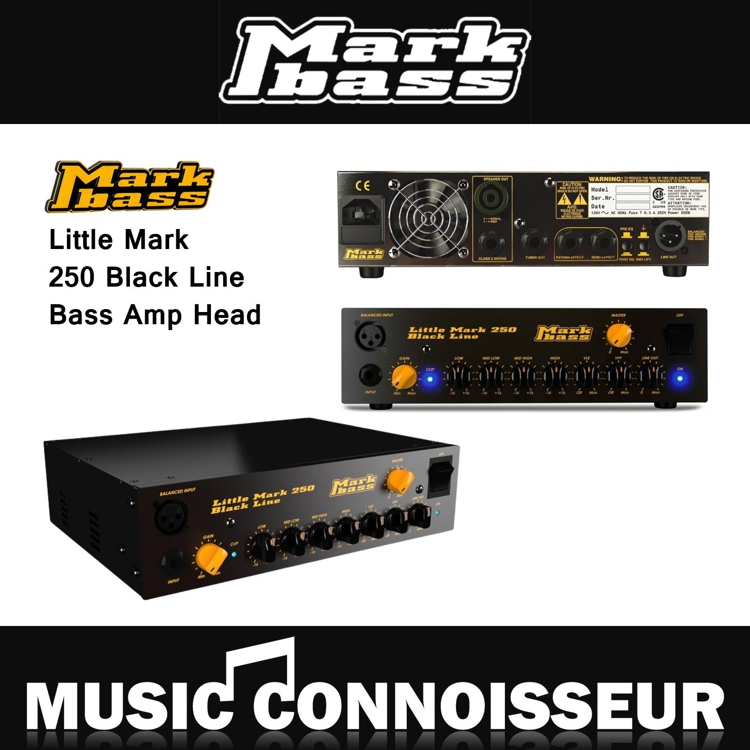 MarkBass Little Mark 250 Black Line Bass Amp Head – Music Connoisseur  Malaysia