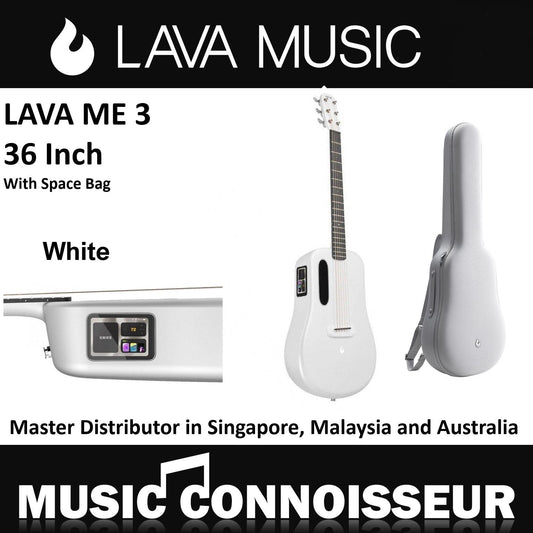 Lava Me 3 36" Smart Carbon Composite Guitar (White)