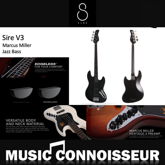 Sire Marcus Miller V3 4 Strings Bass (2nd Gen - Black Satin)