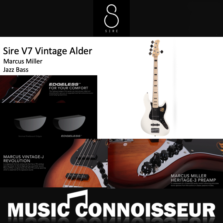 Sire Marcus Miller V7 Vintage Alder 5 Strings Bass (2nd Gen - Antique White)
