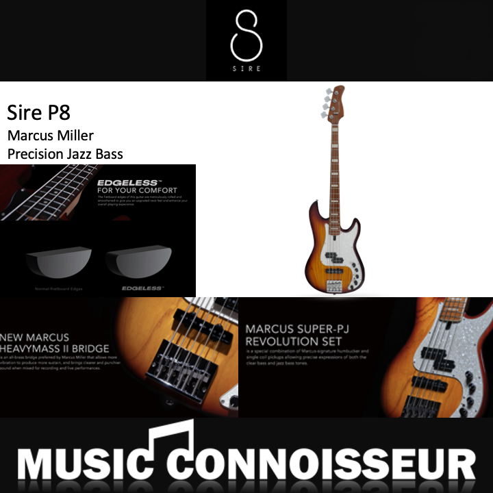 Sire Marcus Miller P8 4 Strings Bass (Tobacco Sunburst)