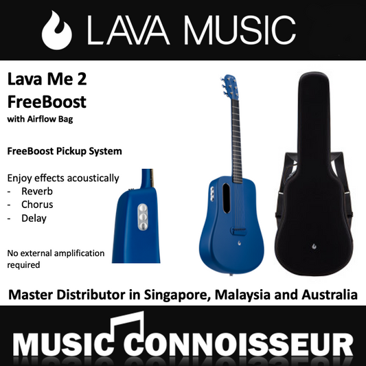 Lava Me 2 Carbon Composite Guitar with Freeboost System (Blue)