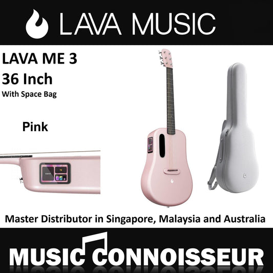 Lava Me 3 36" Smart Carbon Composite Guitar (Pink)