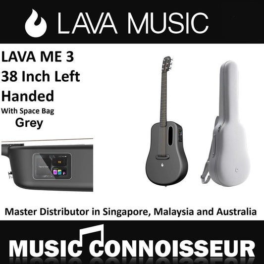 Lava Me 3 38" Smart Carbon Composite Guitar (Space Gray) - Left Hand