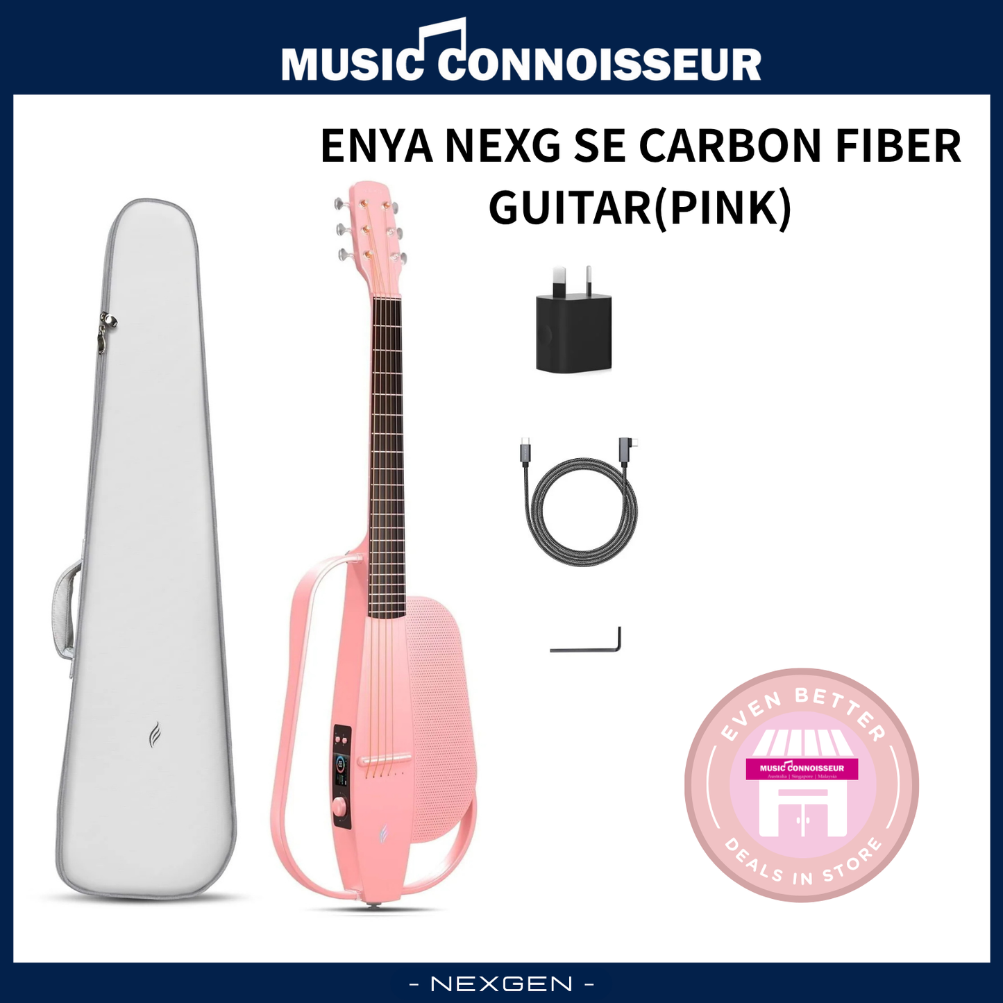 ENYA NEXG SE Carbon Fiber Guitar (Pink) – Music Connoisseur