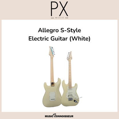 PX Allegro S-Style Electric Guitar (White)