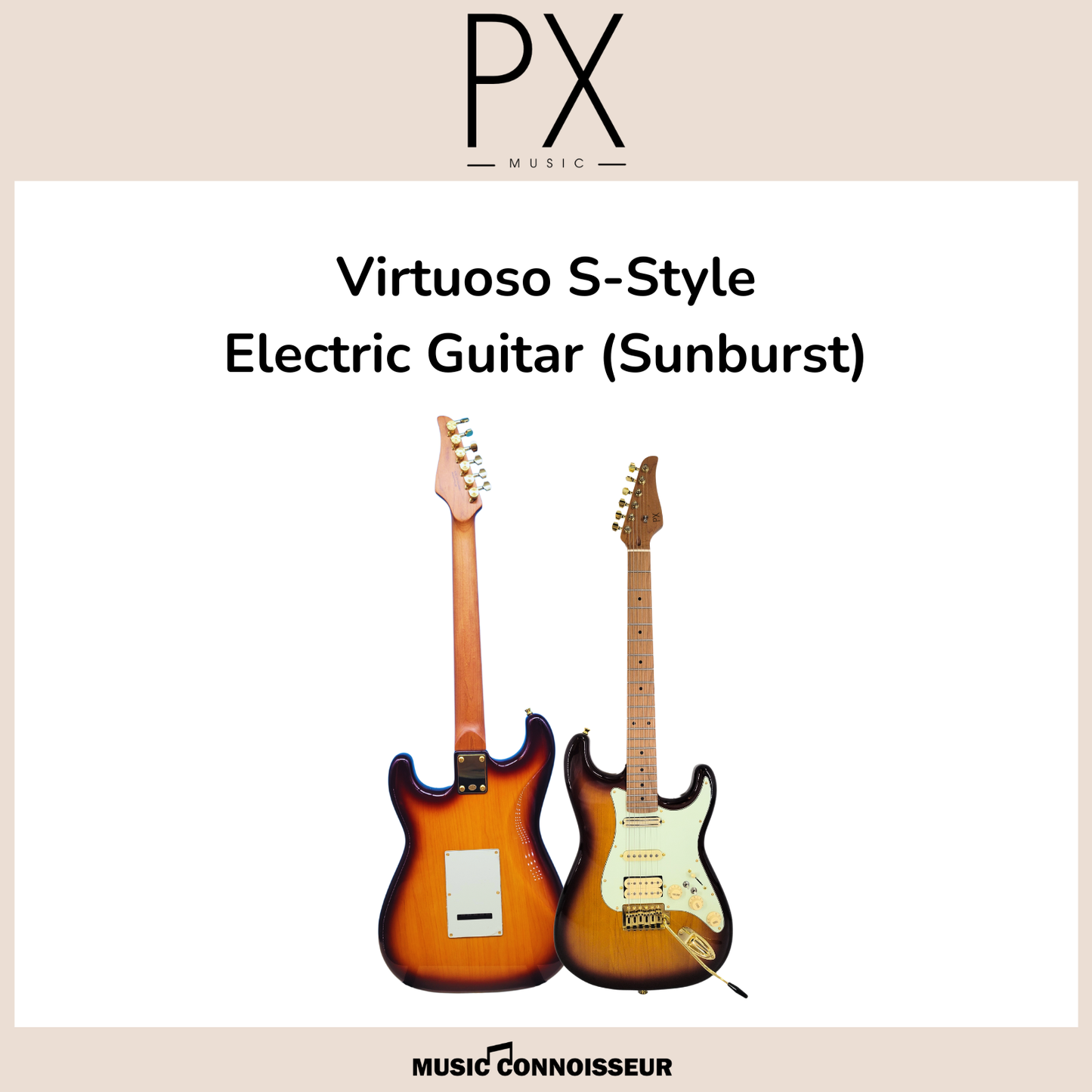 PX Virtuoso S-Style Electric Guitar (Sunburst)