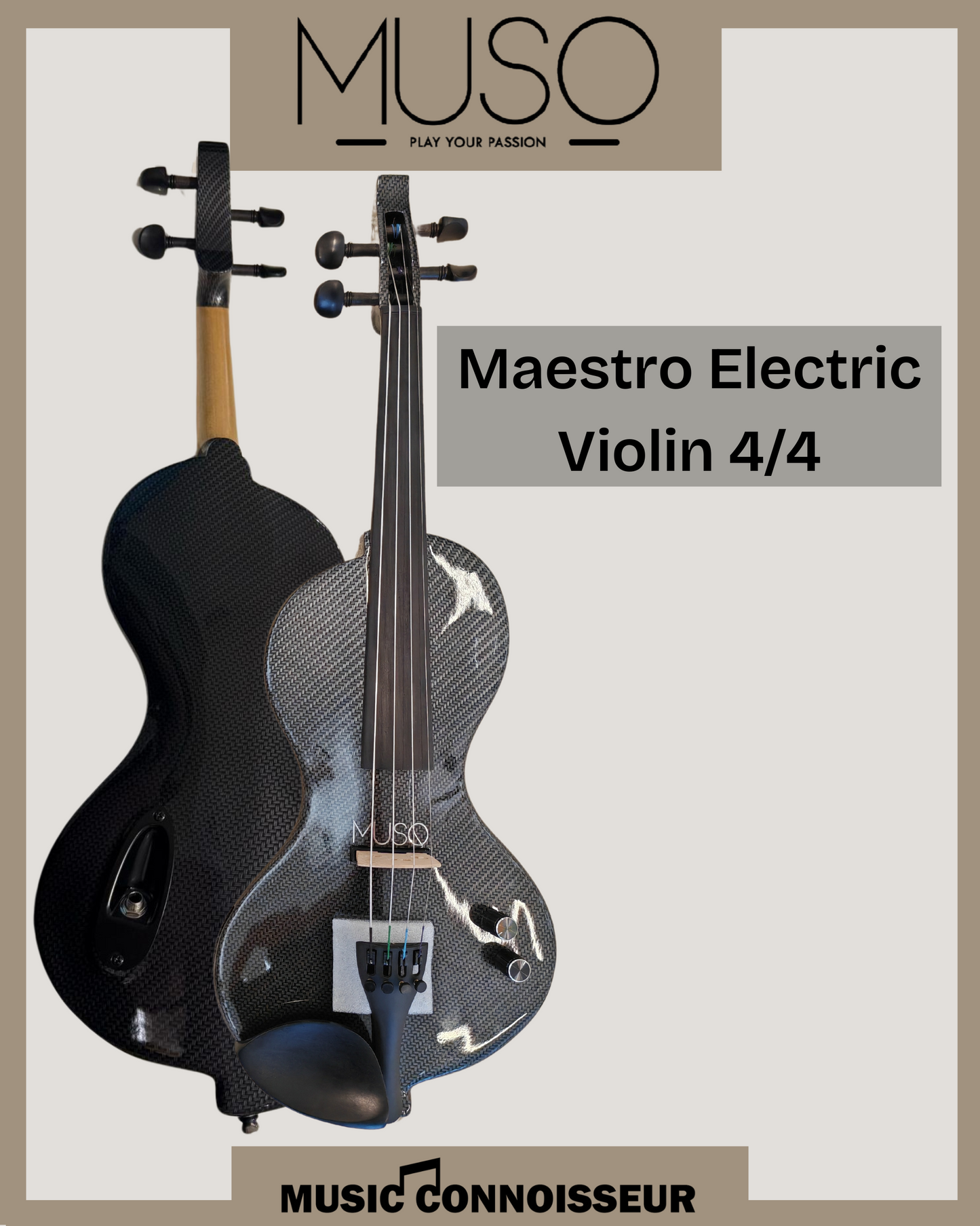 MUSO Maestro 4/4 Electric Violin (Black)