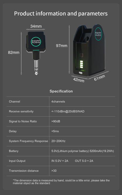 Swiff Audio WX-503 5.8GHz Guitar Wireless System