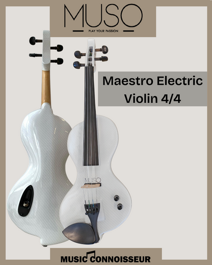 MUSO Maestro 4/4 Electric Violin (White)