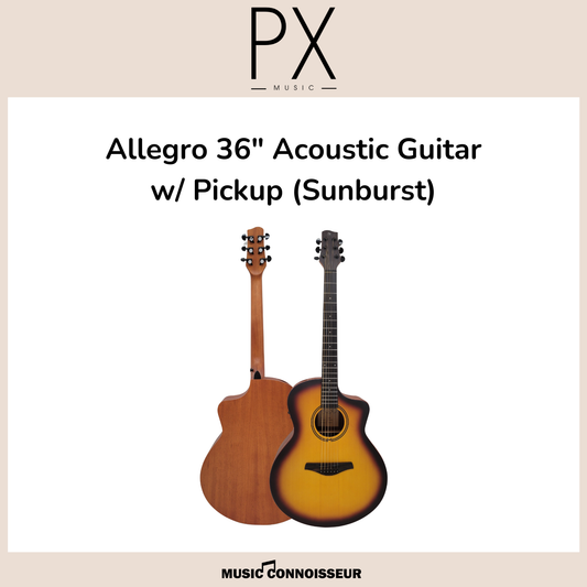 PX Allegro 36" Acoustic Guitar w/ Pickup (Sunburst)