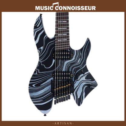 Sire Larry Carlton X6 7-String Headless Electric Guitar (Black Swirl)