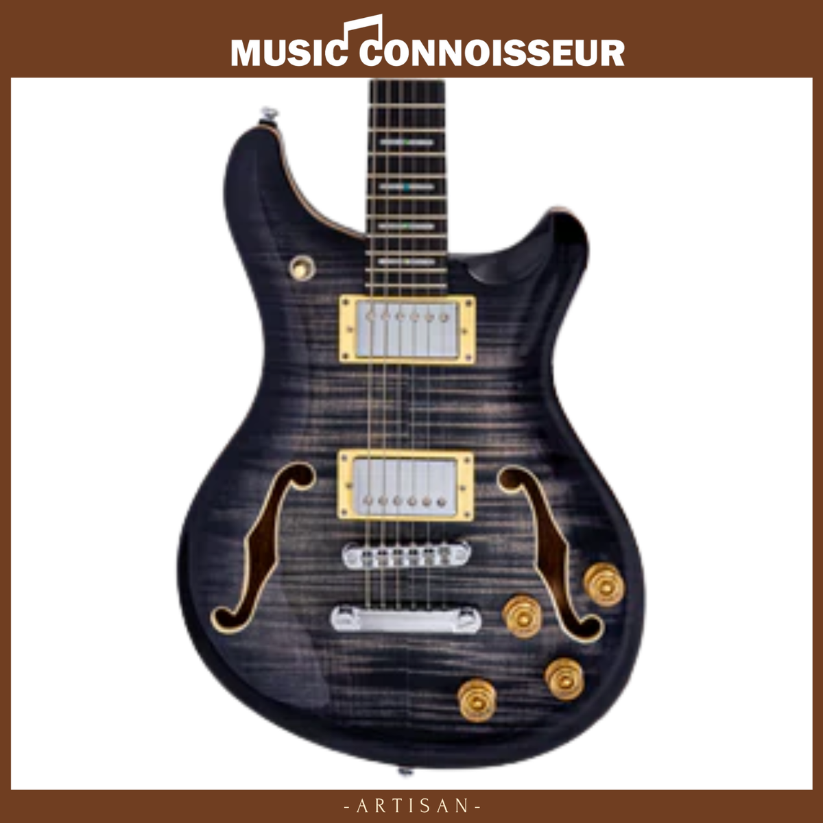 Sire Larry Carlton Q7 Hollow Electric Guitar (Transparent Black)