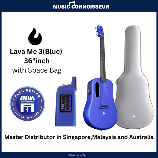 Lava Me 3 36" Smart Carbon Composite Guitar (Blue)