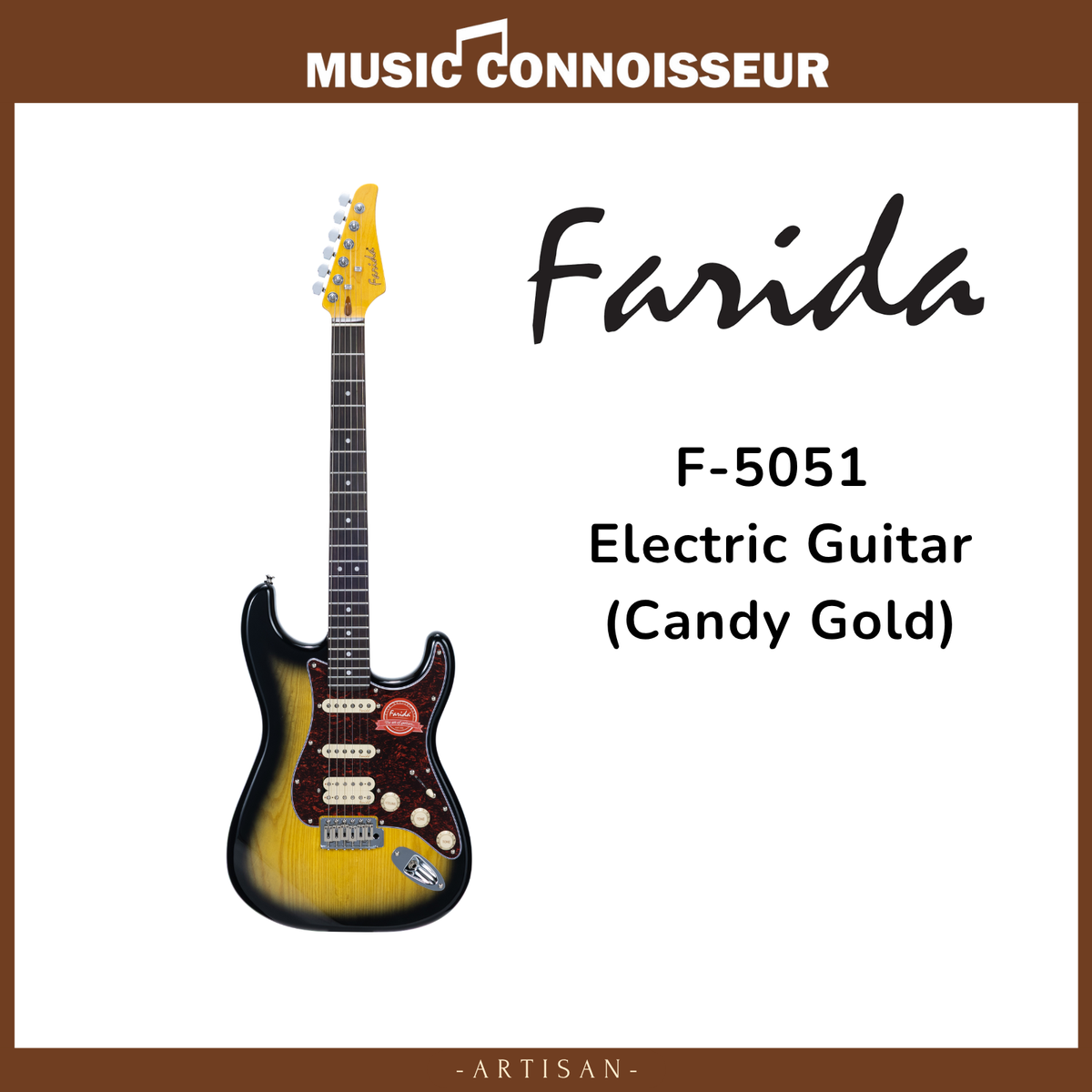 Farida F-5051 Electric Guitar (Candy Gold)