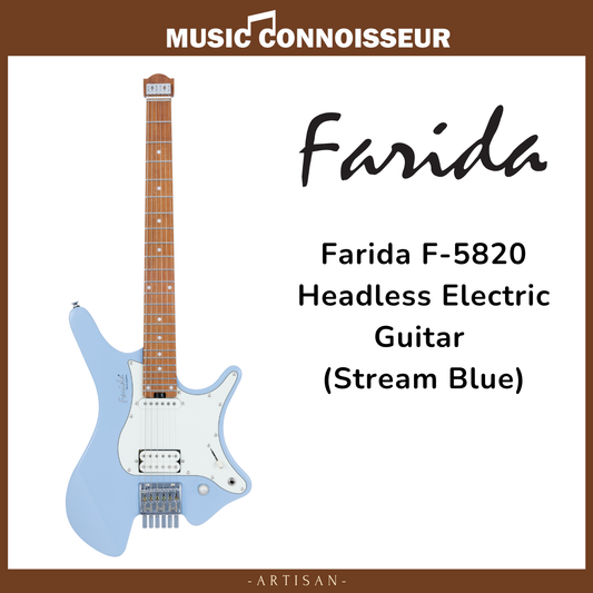 Farida F-5820 Headless Electric Guitar (Stream Blue)