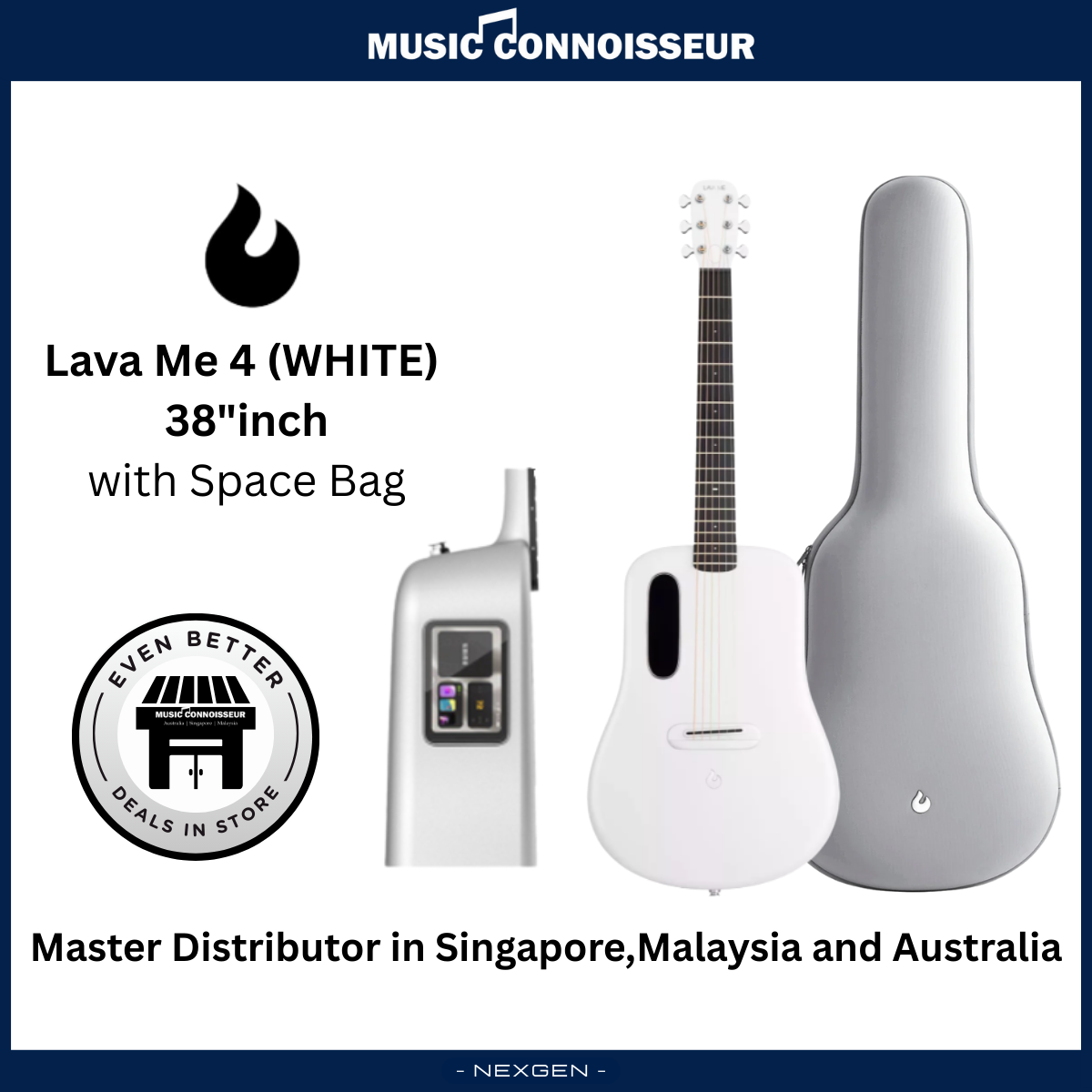 LAVA ME 4 Carbon 38" with Space Bag (White)
