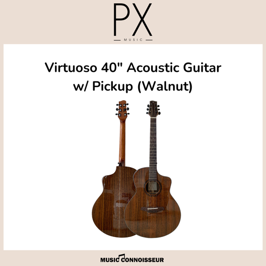 PX Virtuoso 40" Acoustic Guitar w/ Pickup (Walnut)
